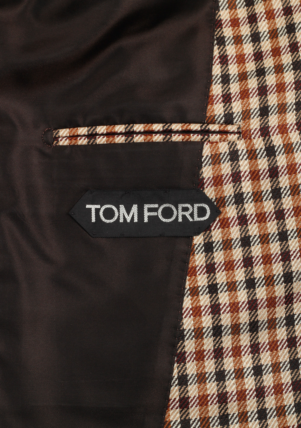 TOM FORD Shelton Checked Brown Sport Coat | Costume Limité