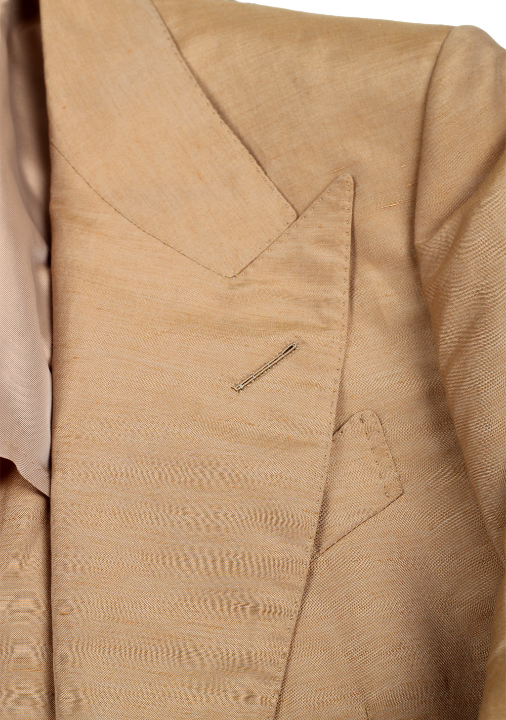 TOM FORD Shelton Beige Sport Coat Size 44 / 34R In Silk Linen | Costume Limité