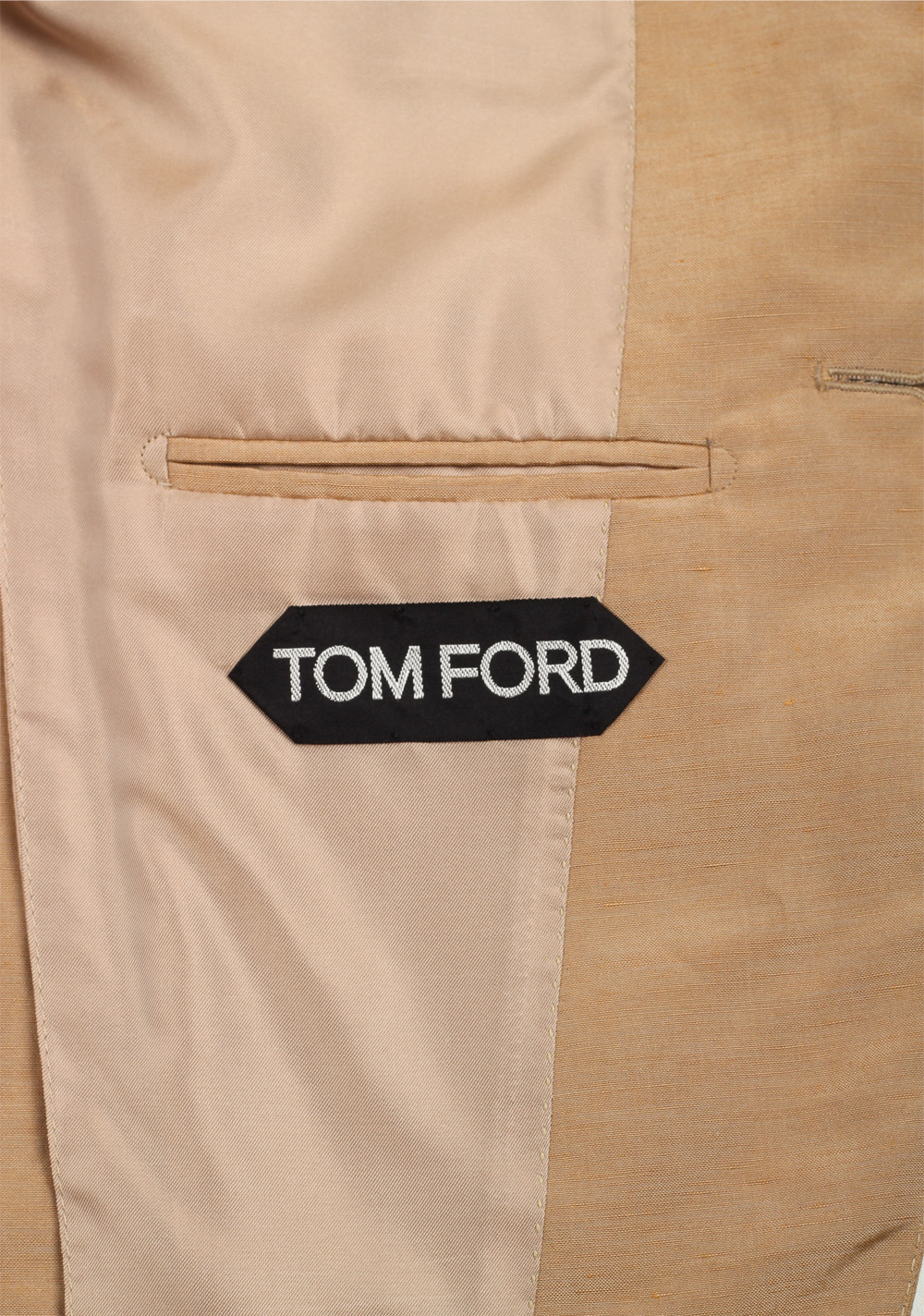 TOM FORD Shelton Beige Sport Coat Size 44 / 34R In Silk Linen | Costume Limité