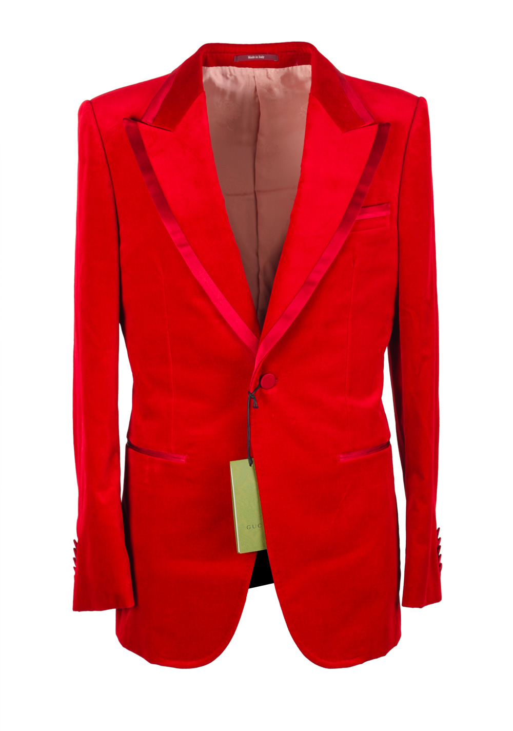 Gucci Red Signature Cocktail Dinner Jacket Size 46 / 36R U.S. | Costume Limité