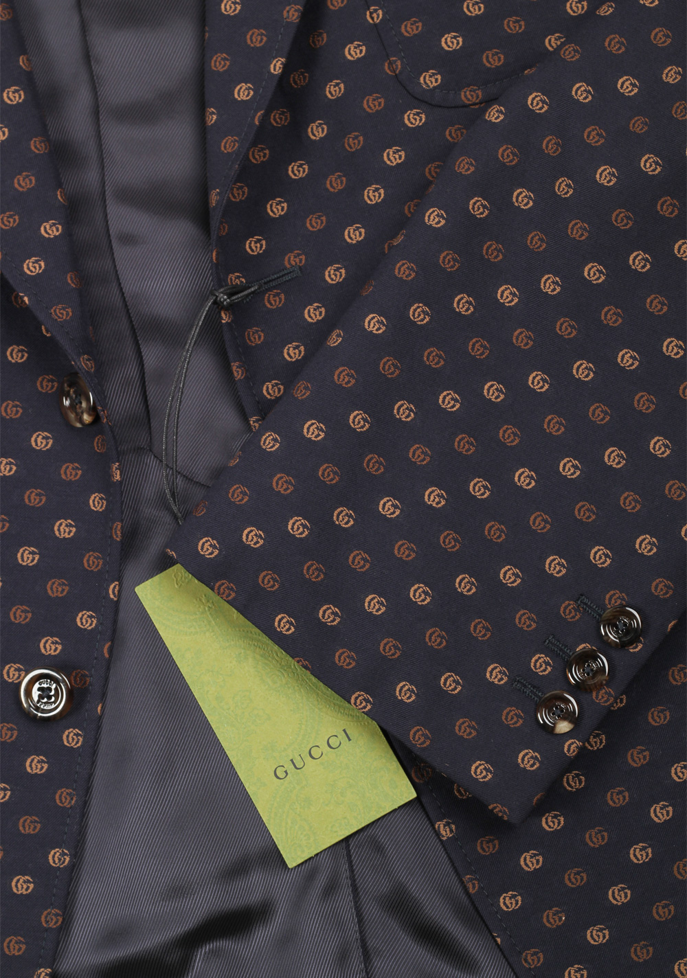 Gucci Blue GG Signature Blazer Sport Coat | Costume Limité