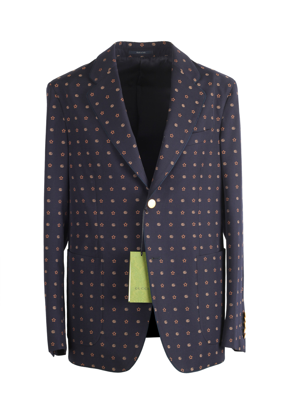 Gucci Blue GG Stars Signature Blazer Sport Coat Size 46 / 36R U.S. | Costume Limité