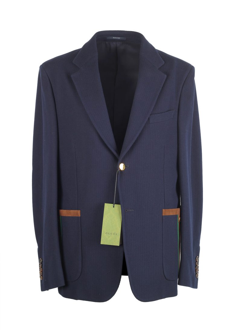 Gucci Blue Cotton Jersey Sport Coat - thumbnail | Costume Limité