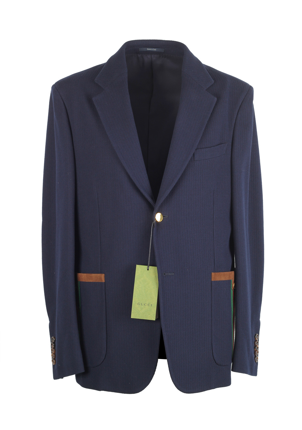 Gucci Blue Cotton Jersey Sport Coat | Costume Limité