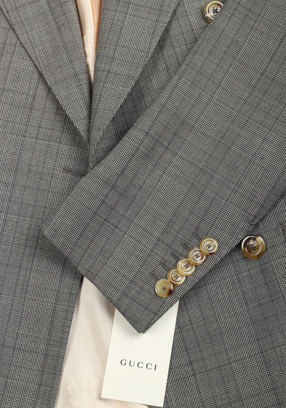 Gucci Gray Double Breasted Suit Size 44 / 34R U.S. In Wool | Costume Limité