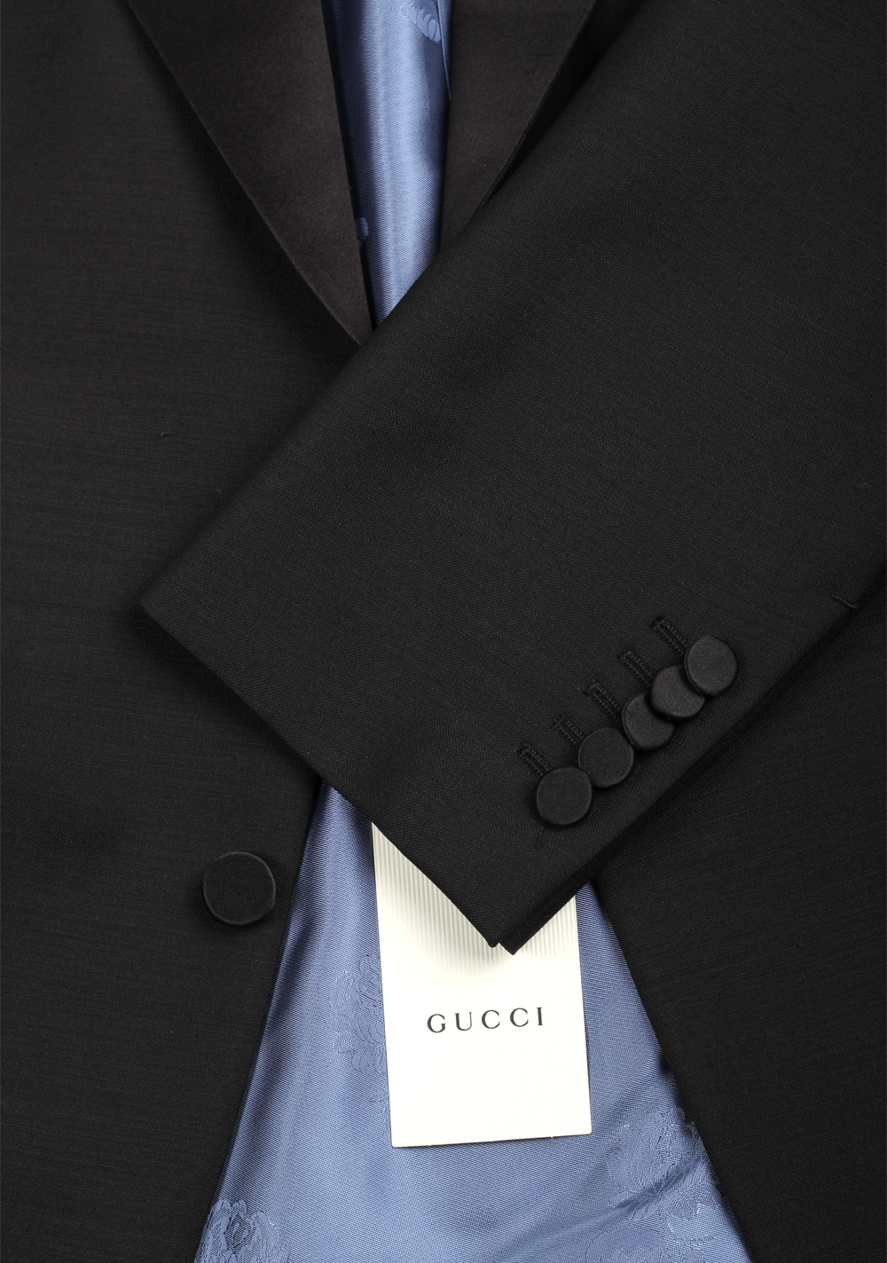 Gucci Black Signature Mohair Wool Tuxedo Size 54 / 44R U.S. | Costume Limité