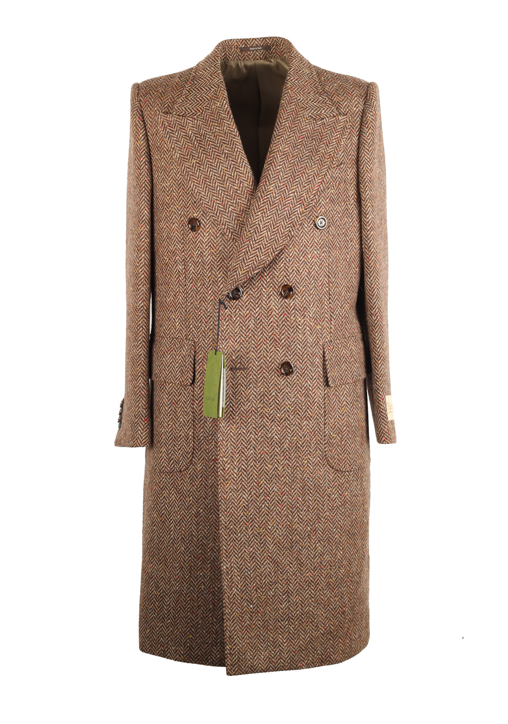 Gucci Brown Double Breasted Wool Coat | Costume Limité