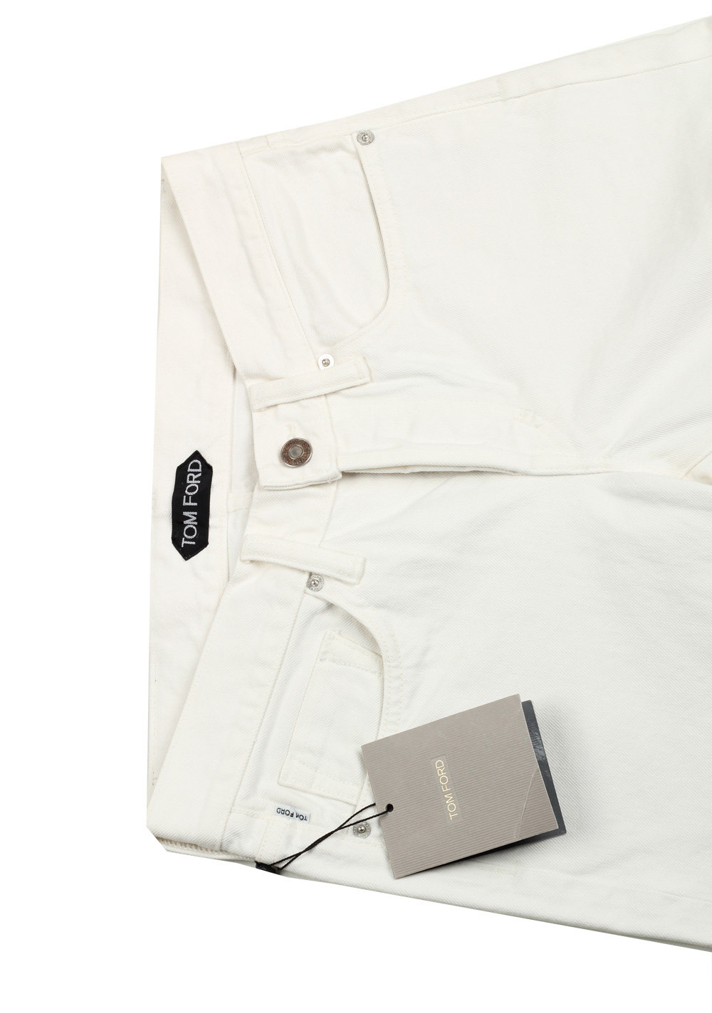 TOM FORD Off White Straight Fit Jeans TFD002 | Costume Limité