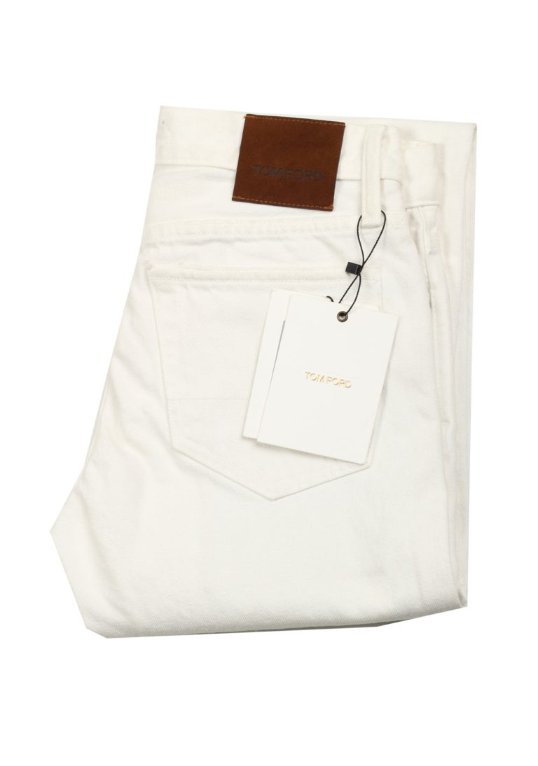 TOM FORD Off White Slim Fit Jeans TFD001 - thumbnail | Costume Limité