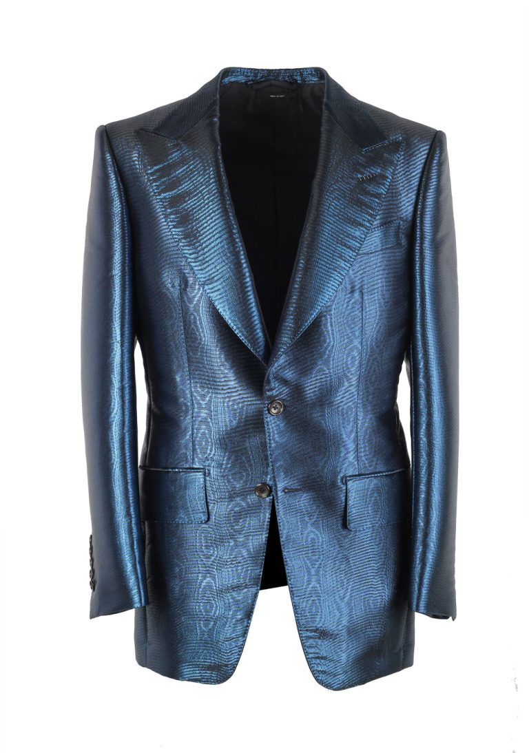 TOM FORD Atticus Blue Tuxedo Dinner Jacket Size 46 / 36R U.S. - thumbnail | Costume Limité
