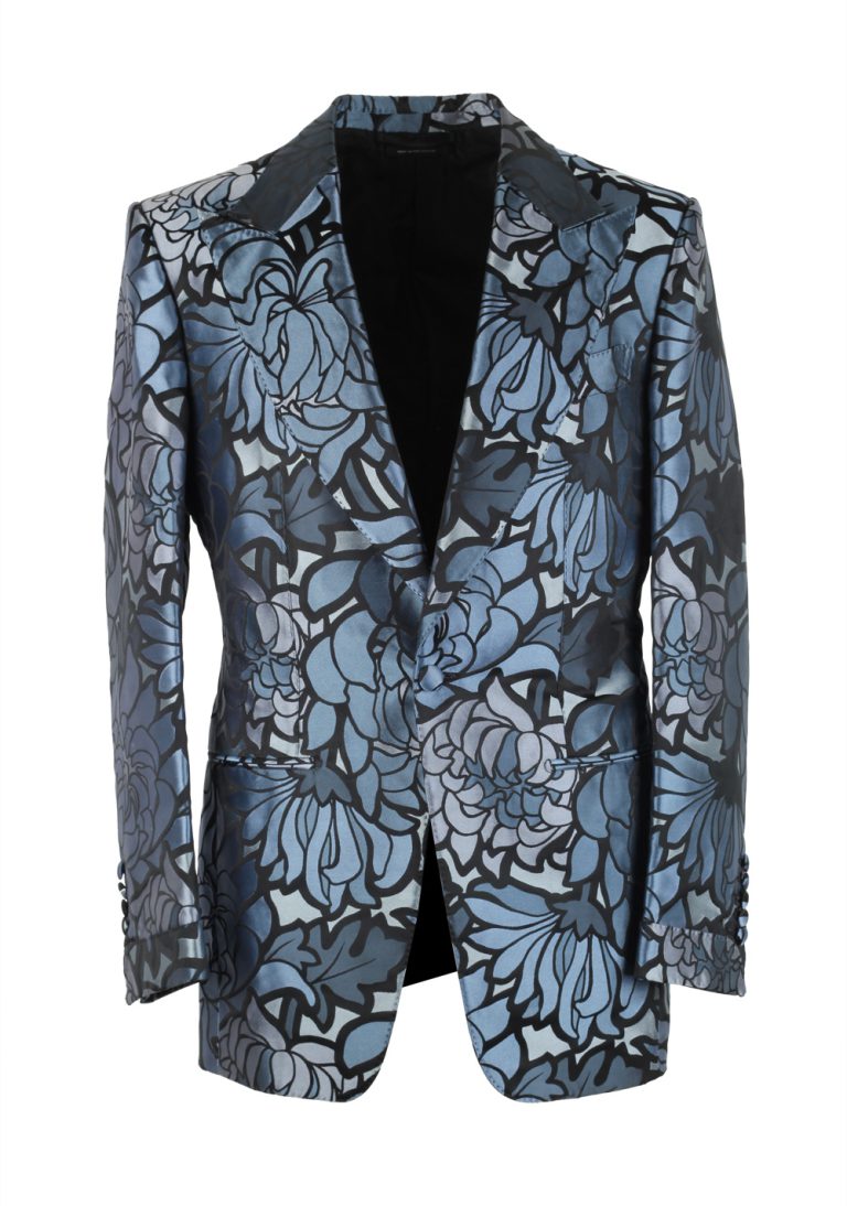 TOM FORD Lamè Lily Floral Atticus Cocktail Dinner Jacket Size 46 / 36R - thumbnail | Costume Limité