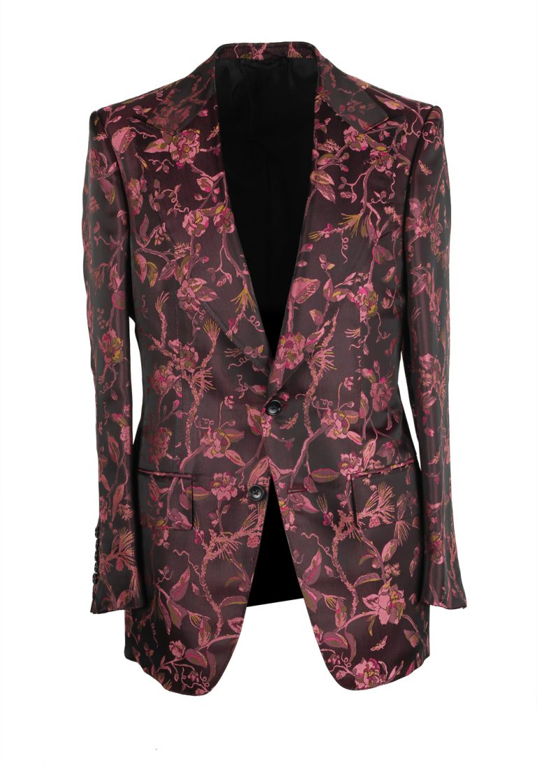 TOM FORD Atticus Brown Pink Tuxedo Dinner Jacket Size 46 / 36R U.S. - thumbnail | Costume Limité