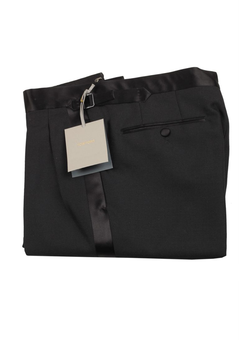 TOM FORD Black Cocktail Tuxedo Trousers Size 48 / 32 U.S. - thumbnail | Costume Limité