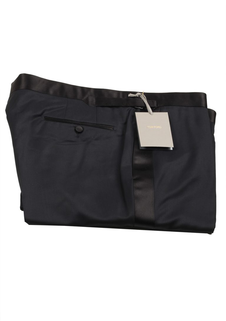 TOM FORD Midnight Blue Cocktail Tuxedo Trousers Size 62L / 46 U.S. - thumbnail | Costume Limité