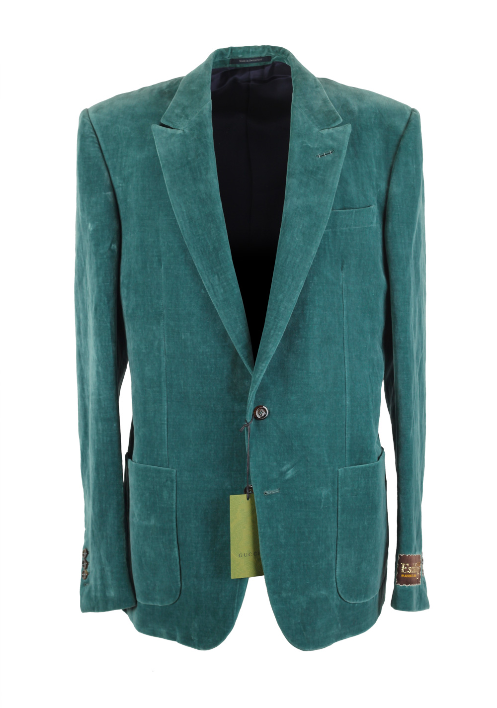 Gucci Green Signature Cocktail Dinner Jacket Size 52 / 42R U.S. | Costume Limité