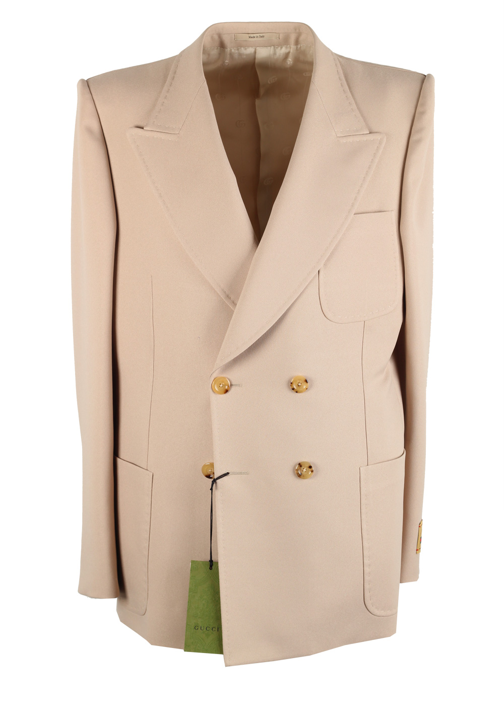Gucci Beige Double Breasted Sport Coat Size 52 / 42R U.S. | Costume Limité