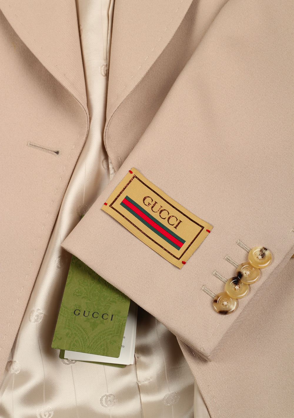 Gucci Beige Double Breasted Sport Coat Size 52 / 42R U.S. | Costume Limité