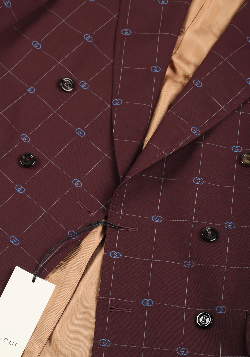 Gucci Burgundy Double Breasted Sport Coat Size 52 / 42R U.S. | Costume Limité