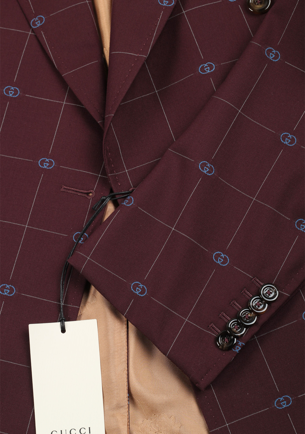 Gucci Burgundy Double Breasted Sport Coat Size 52 / 42R U.S. | Costume Limité