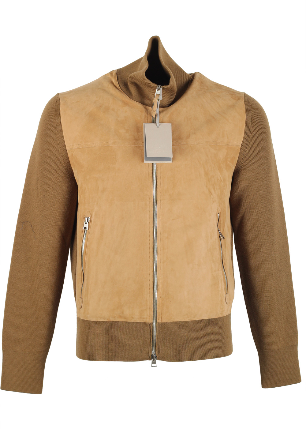 TOM FORD Beige Suede Front Knit Size 48 38R U.S. In Wool