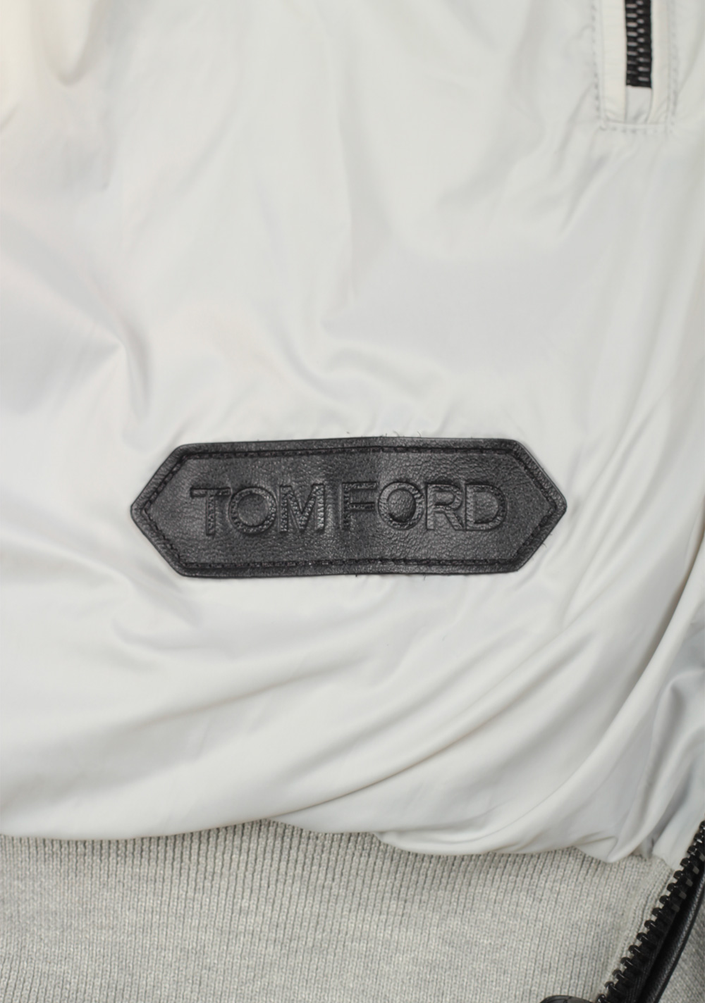 TOM FORD Gray Nylon Zipper Hoody Size 48 / 38R U.S. In Wool | Costume Limité