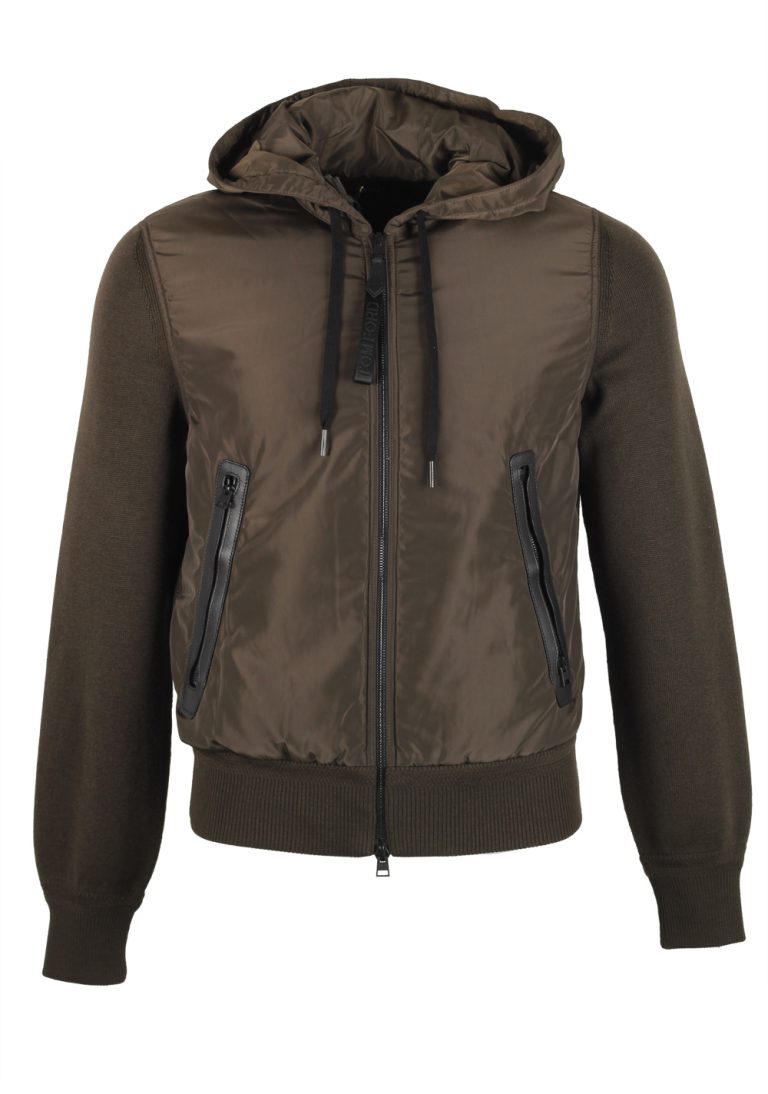TOM FORD Brown Nylon Zipper Hoody Size 48 / 38R U.S. In Wool - thumbnail | Costume Limité