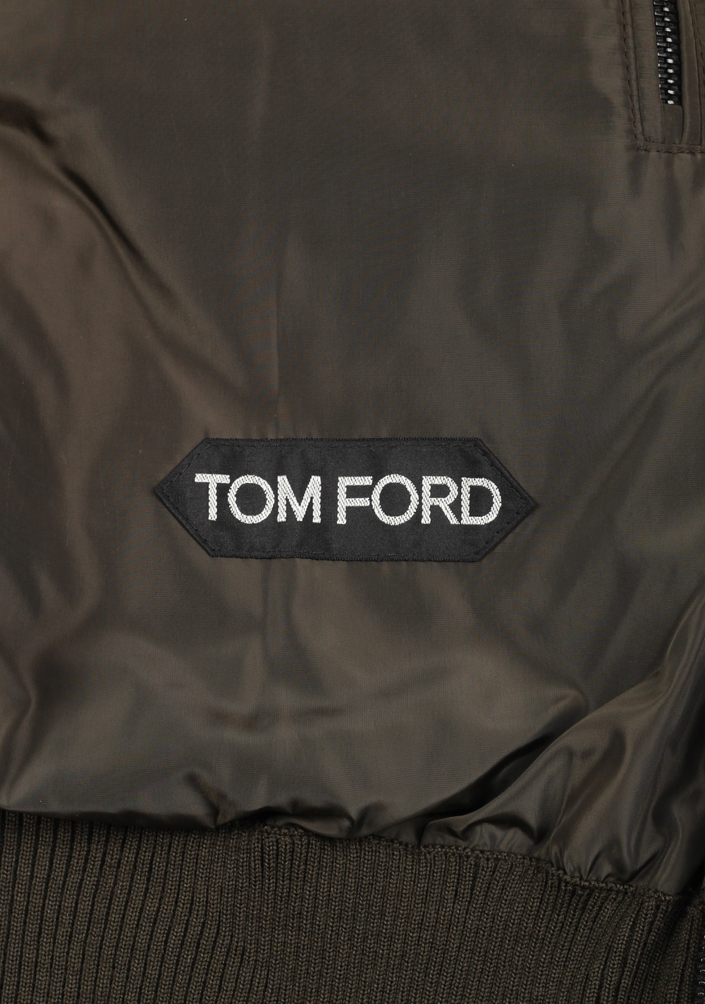 TOM FORD Brown Nylon Zipper Hoody Size 48 / 38R U.S. In Wool | Costume Limité