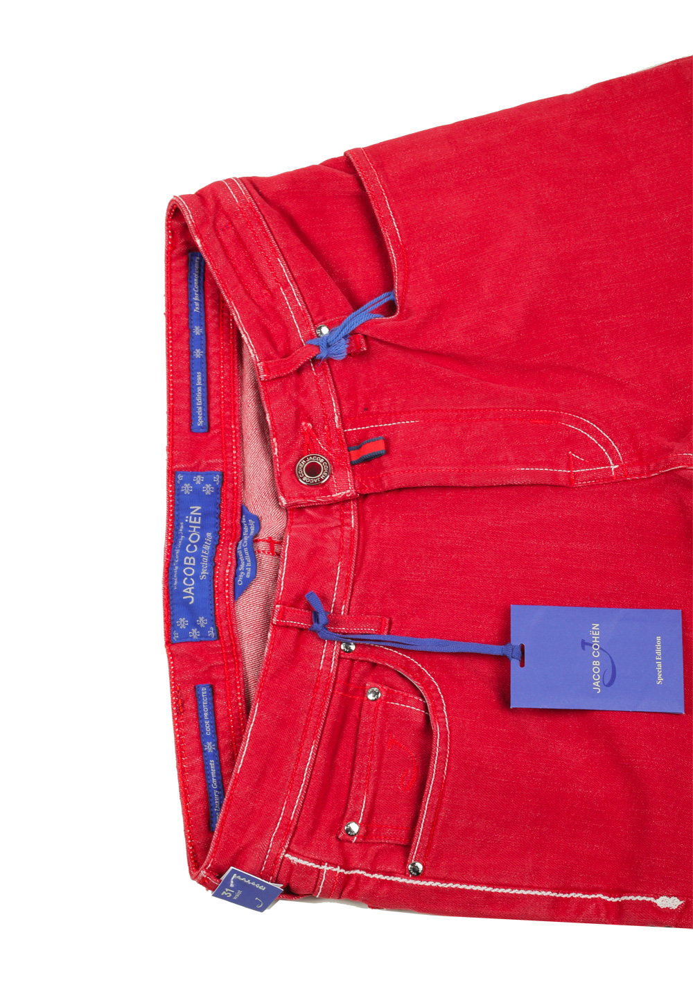 Jacob Cohen Red J688 Comfort Jeans Size 47 / 31 U.S. | Costume Limité