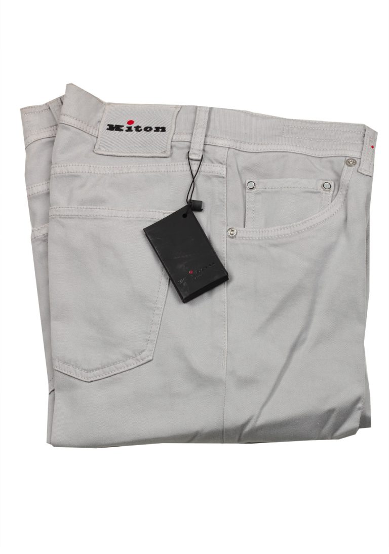 Kiton Gray Slim Jeans Size 50 / 34 U.S. - thumbnail | Costume Limité