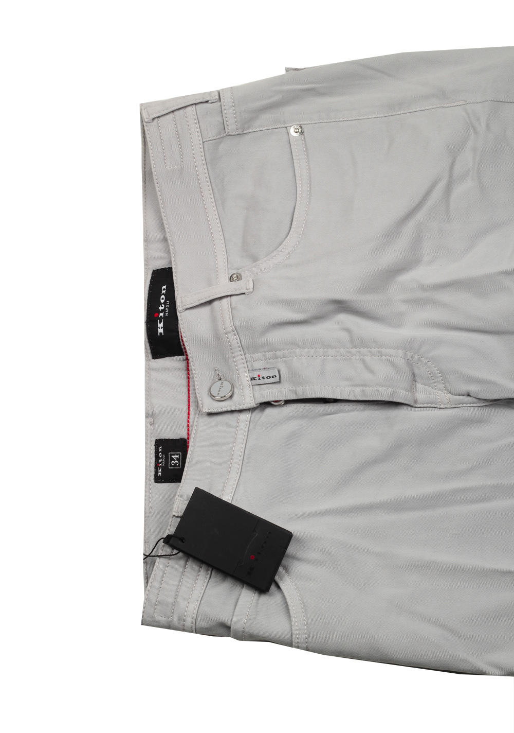 Kiton Gray Slim Jeans Size 50 / 34 U.S. | Costume Limité