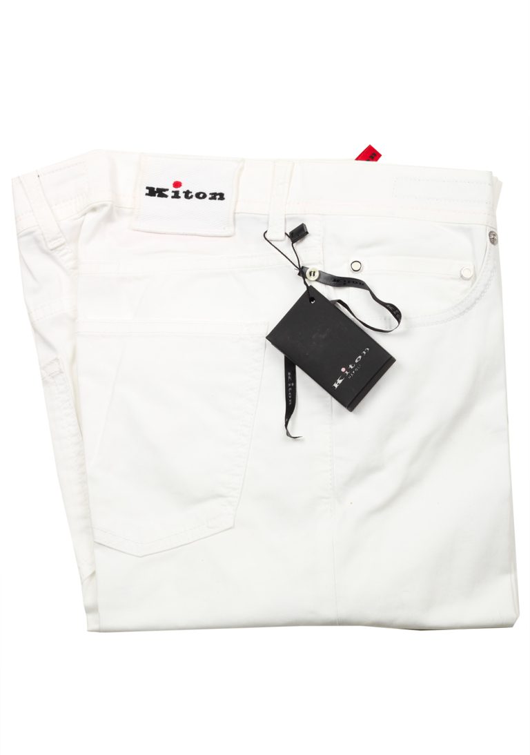 Kiton White Jeans Size 58 / 42 U.S. - thumbnail | Costume Limité