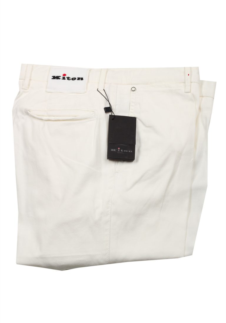 Kiton White Chino Trousers - thumbnail | Costume Limité