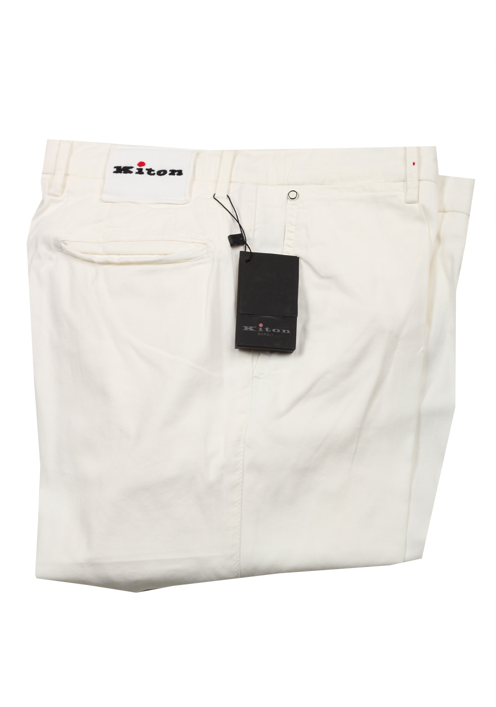 Kiton White Chino Trousers | Costume Limité