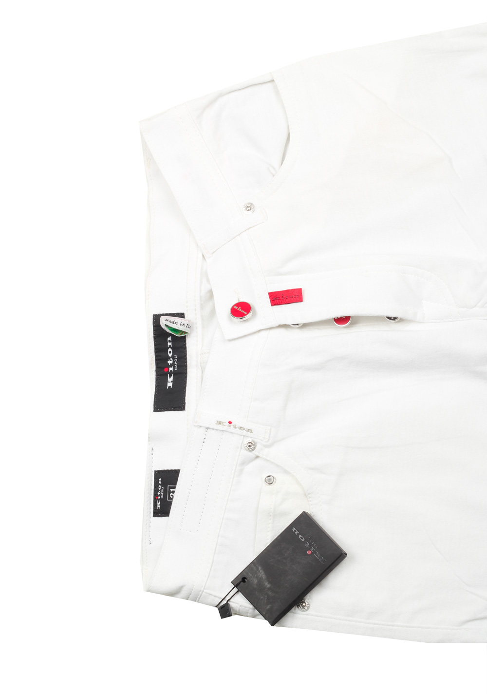 Kiton White Slim Jeans Size | Costume Limité