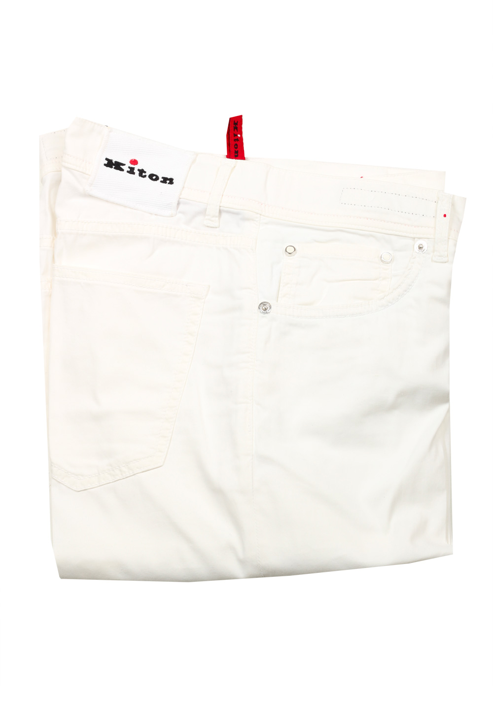 Kiton White Slim Jeans | Costume Limité