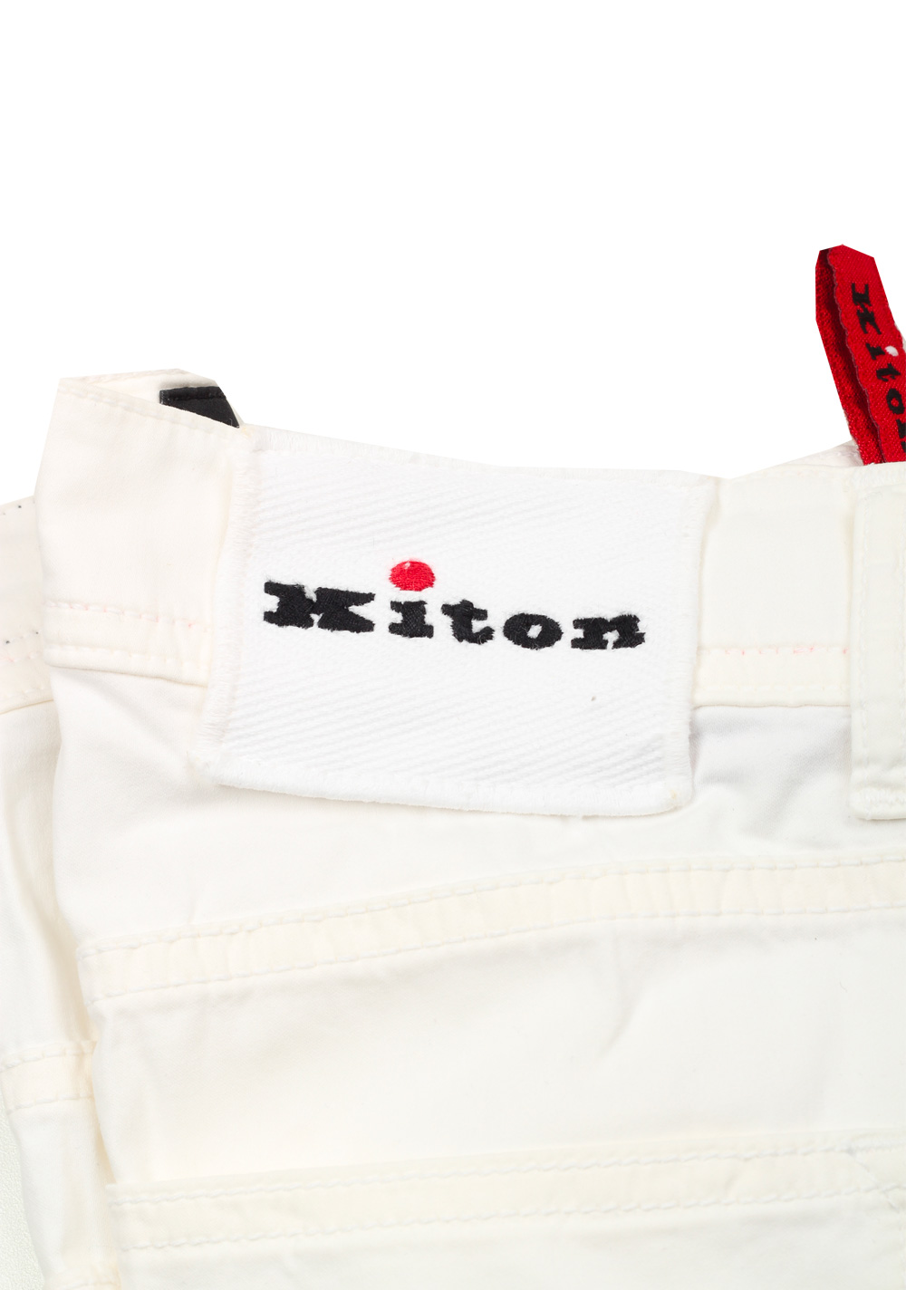 Kiton White Slim Jeans | Costume Limité