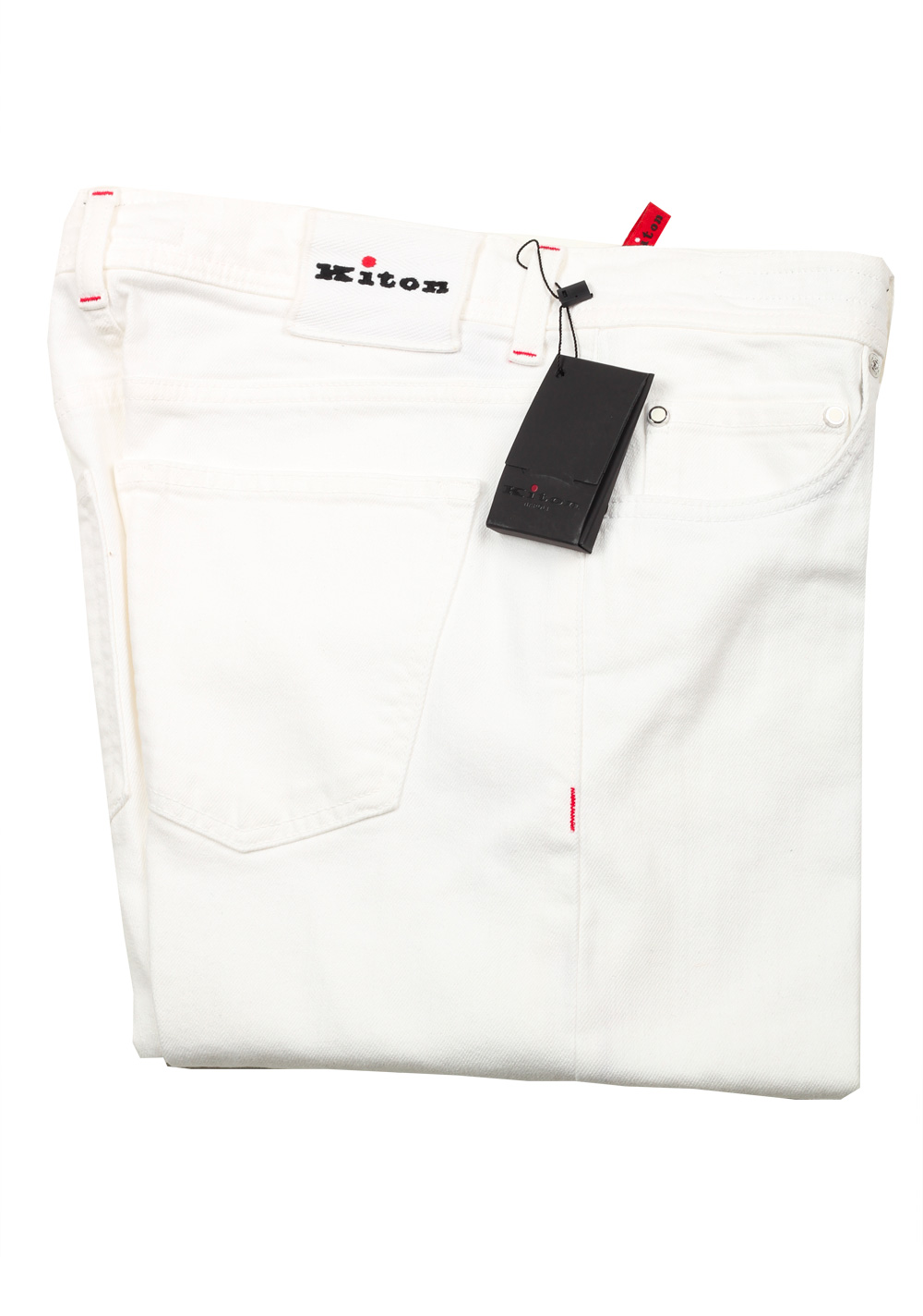Kiton White Slim Jeans Size 49 / 33 U.S. | Costume Limité