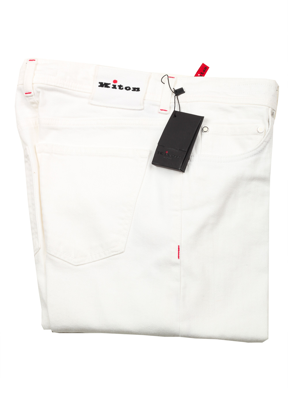 Kiton White Slim Jeans Size 49 / 33 U.S. | Costume Limité