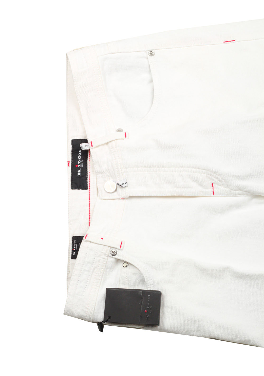 Kiton White Slim Jeans Size 49 / 33 U.S. | Costume Limité