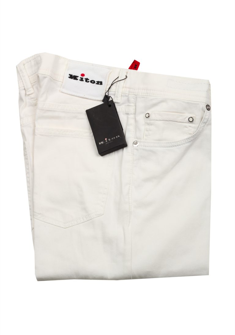 Kiton White Slim Jeans Size 49 / 33 U.S. - thumbnail | Costume Limité