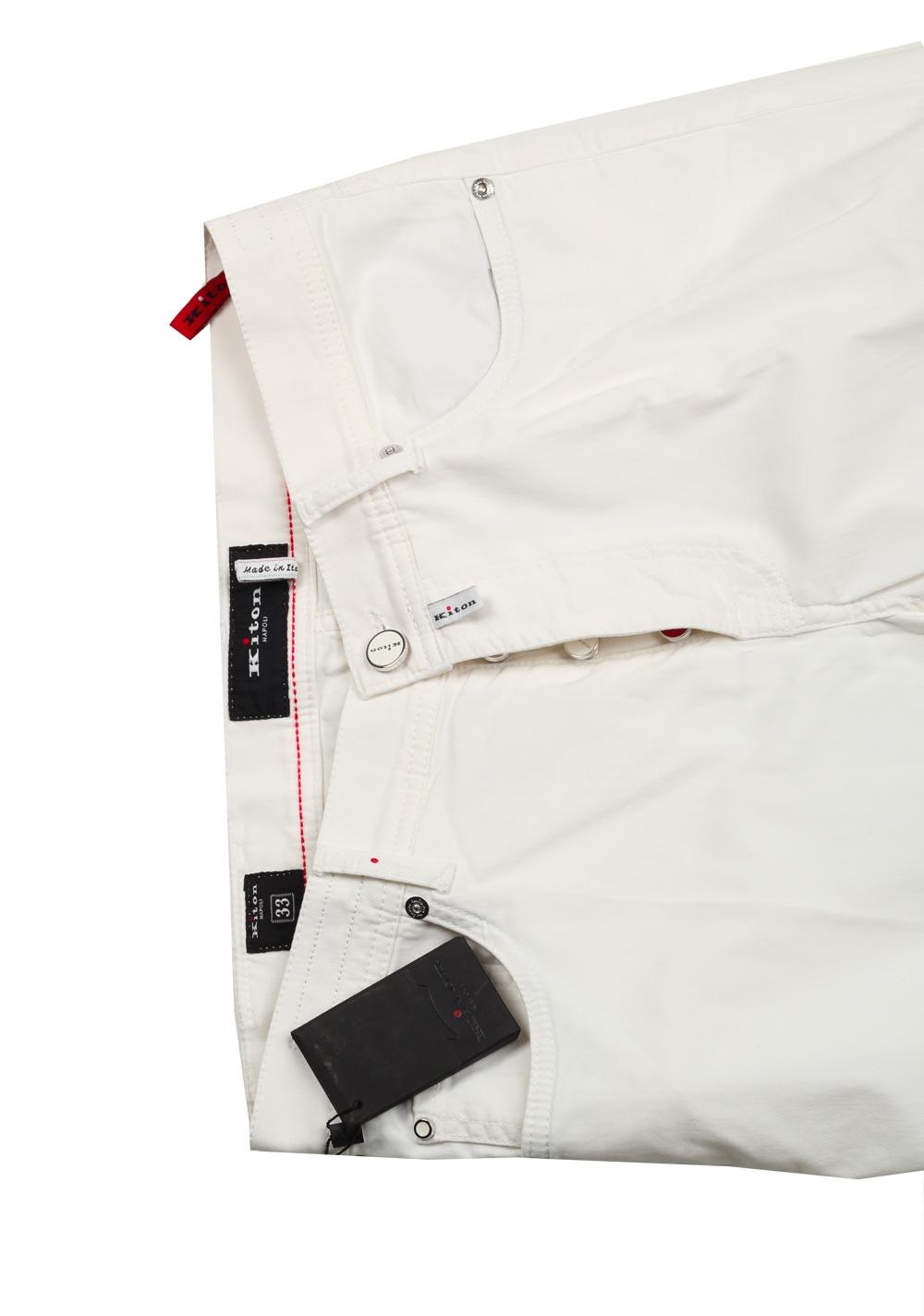 Kiton White Slim Jeans Size 49 / 33 U.S. | Costume Limité