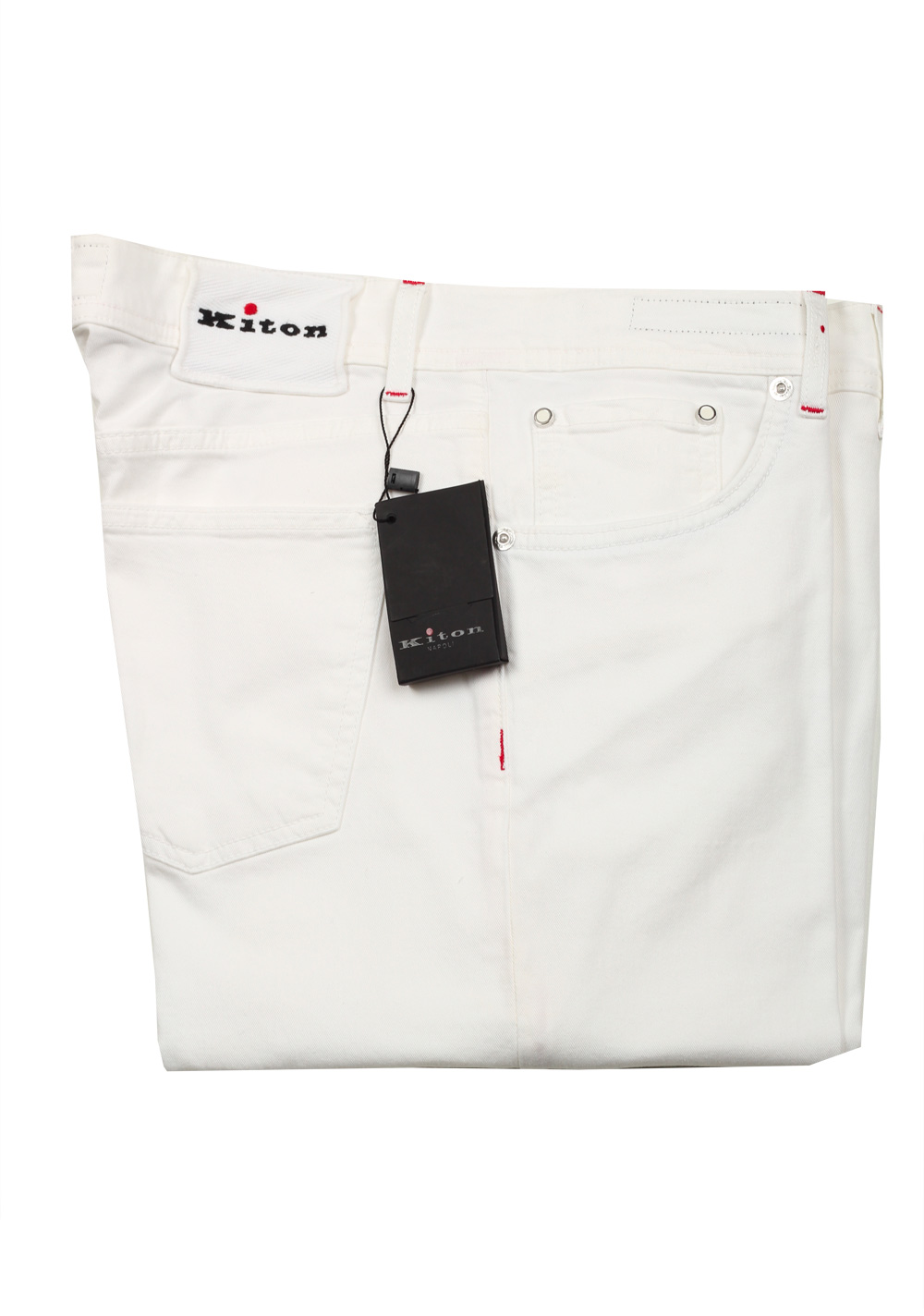 Kiton White Slim Jeans | Costume Limité