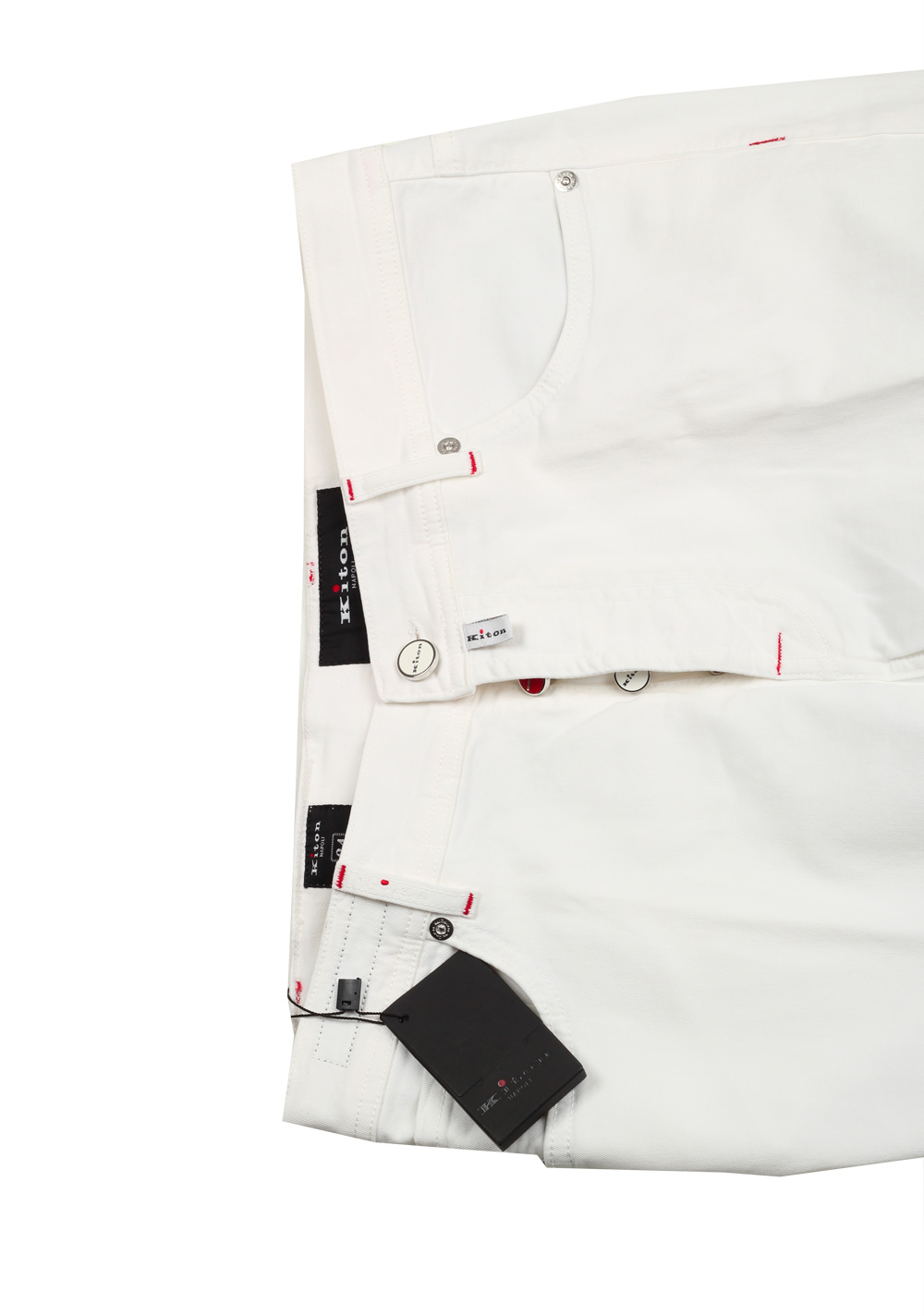 Kiton White Slim Jeans | Costume Limité