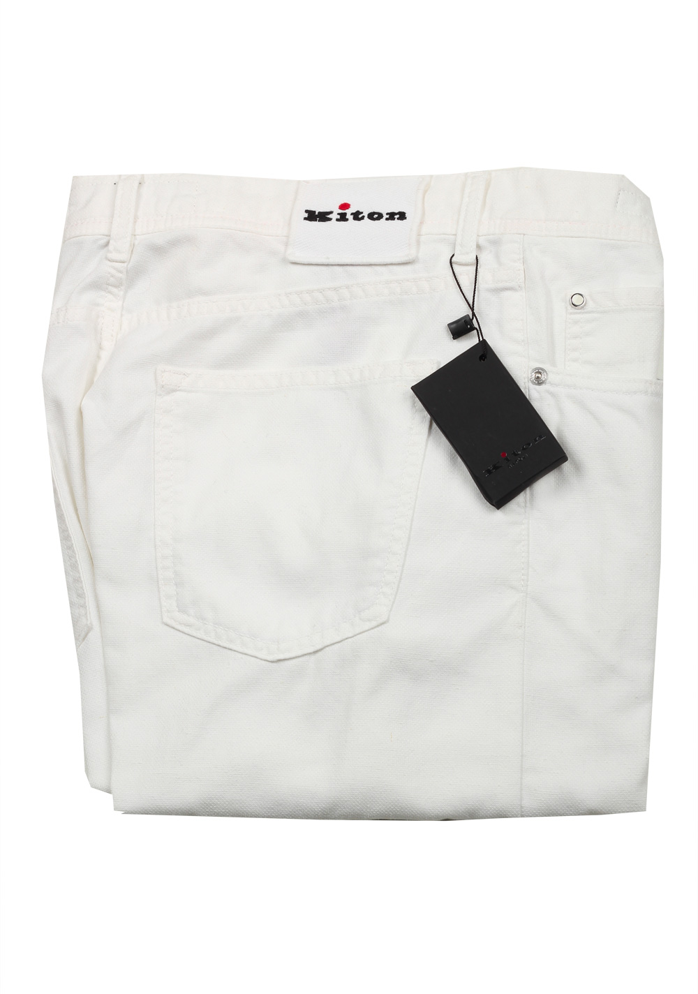 Kiton White Slim Jeans Size 50 / 34 U.S. | Costume Limité