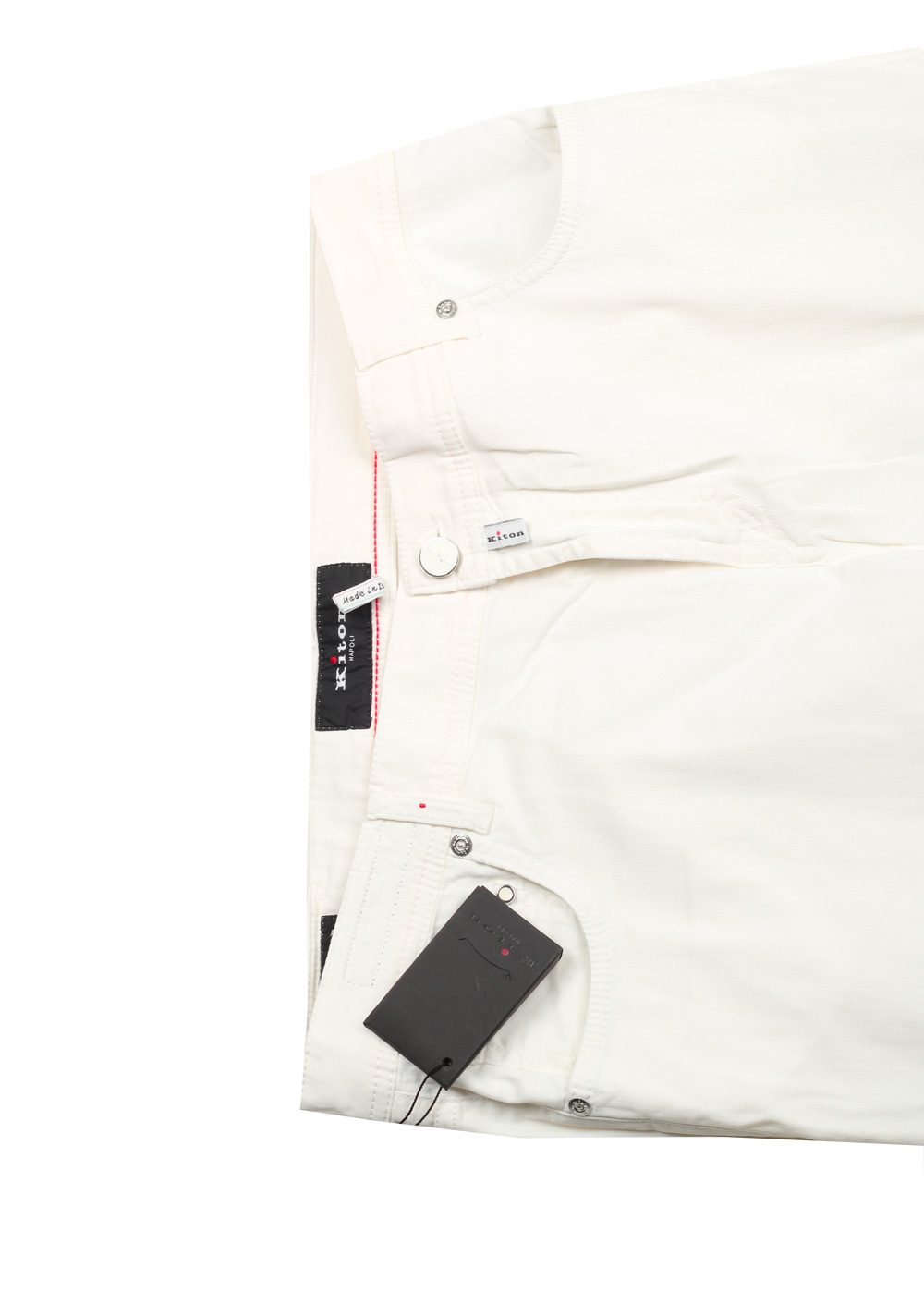 Kiton White Slim Jeans | Costume Limité