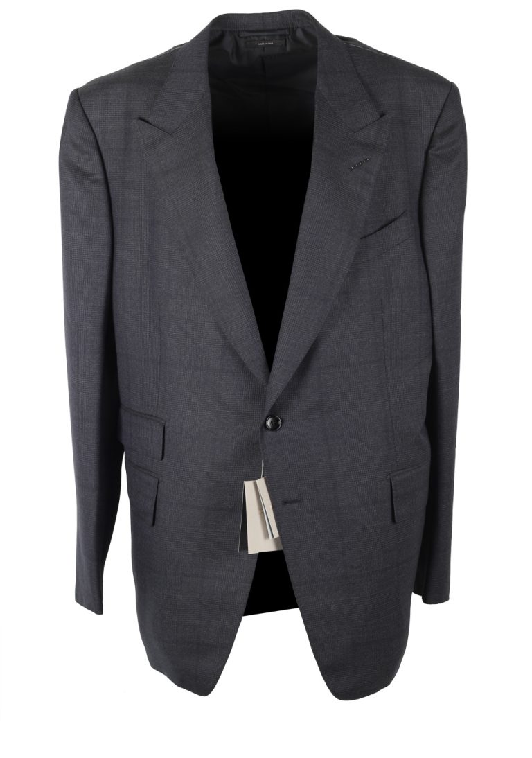 TOM FORD Shelton Checked Gray Suit Size 60 / 50R U.S. - thumbnail | Costume Limité