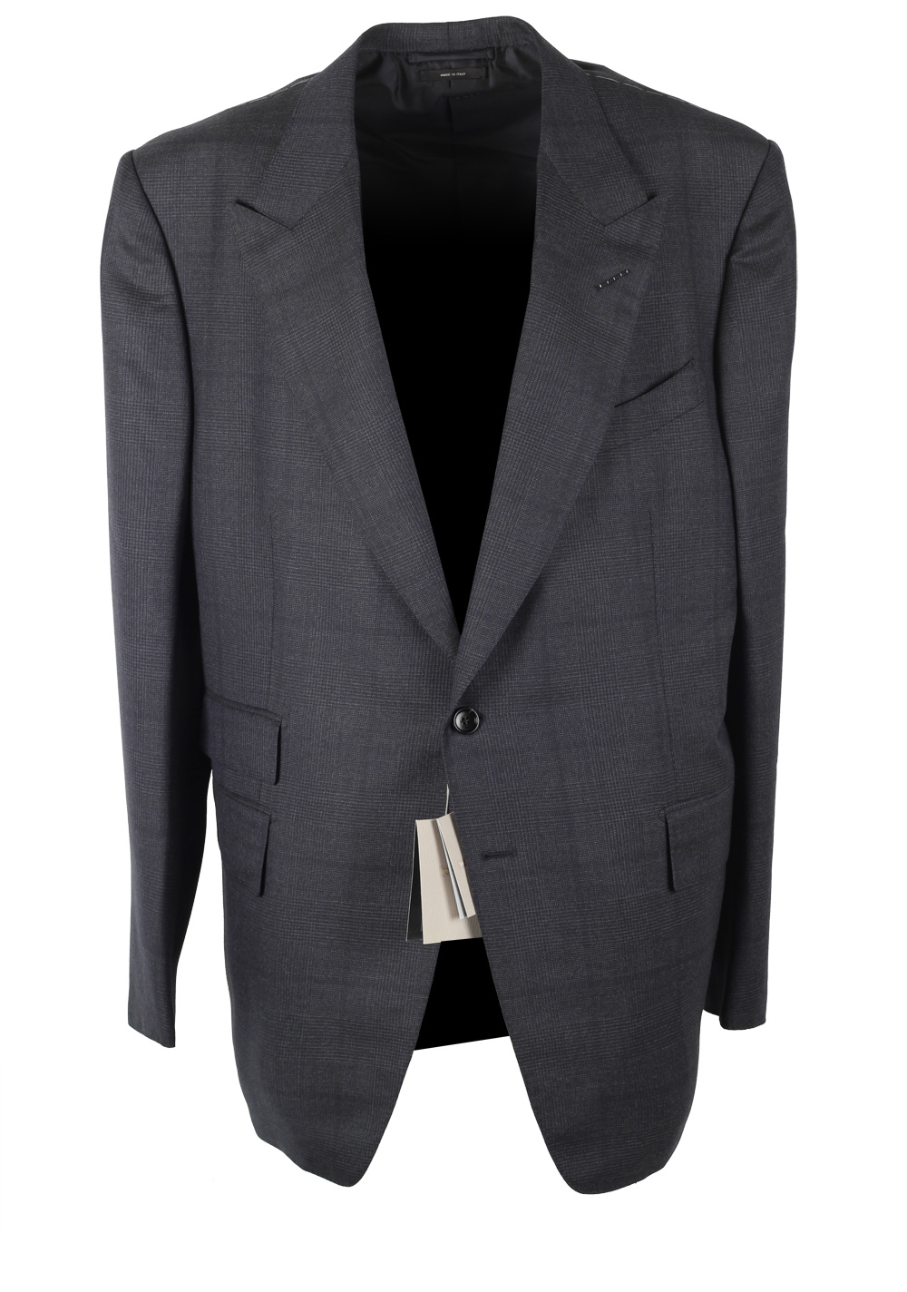 TOM FORD Shelton Checked Gray Suit Size 60 / 50R U.S. | Costume Limité