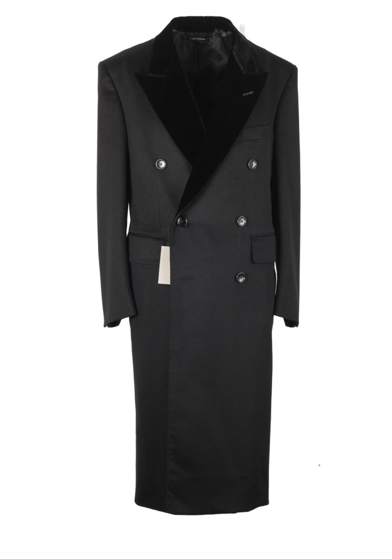 TOM FORD Black Cashmere Double Breasted Coat - thumbnail | Costume Limité