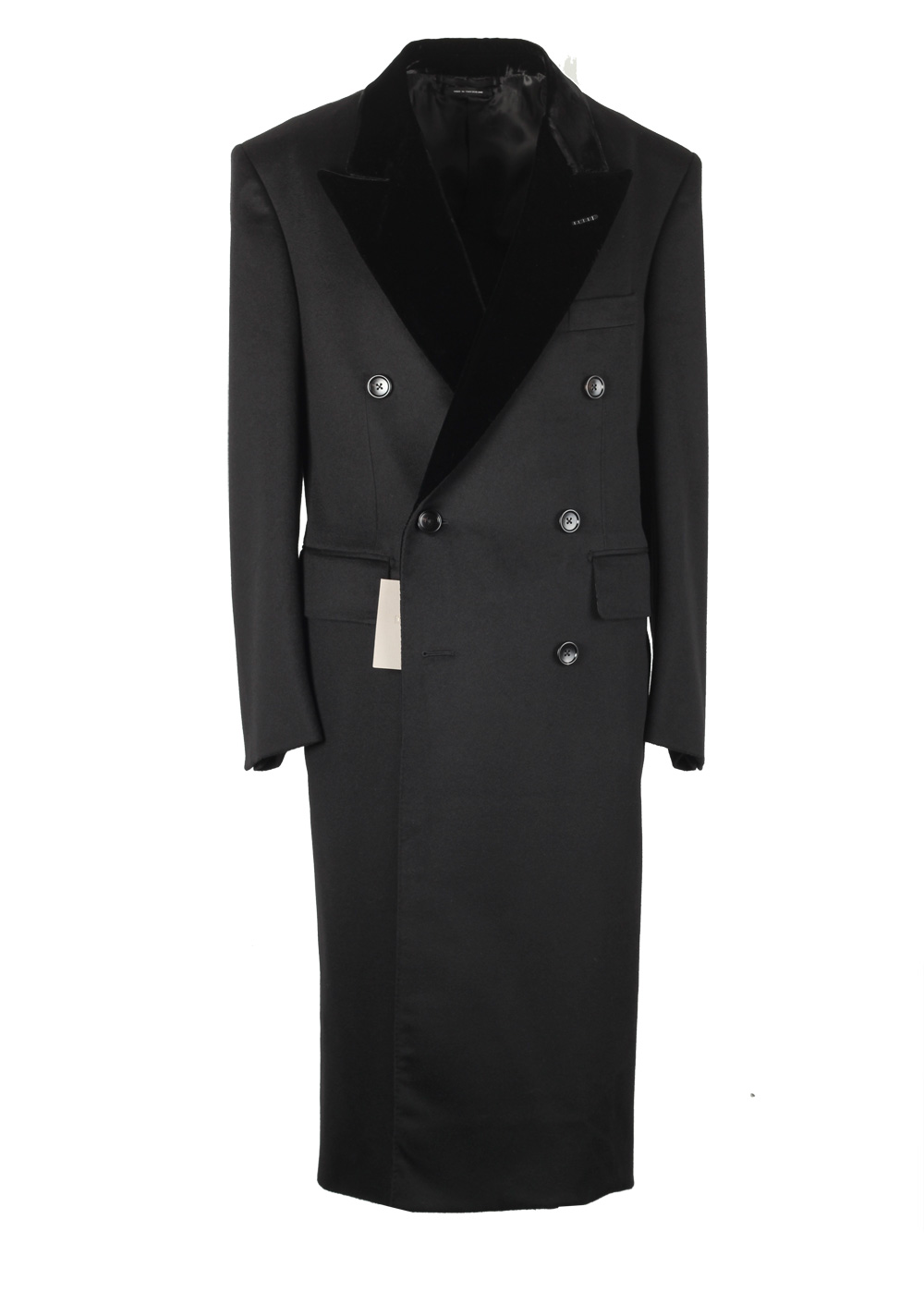 TOM FORD Black Cashmere Double Breasted Coat | Costume Limité
