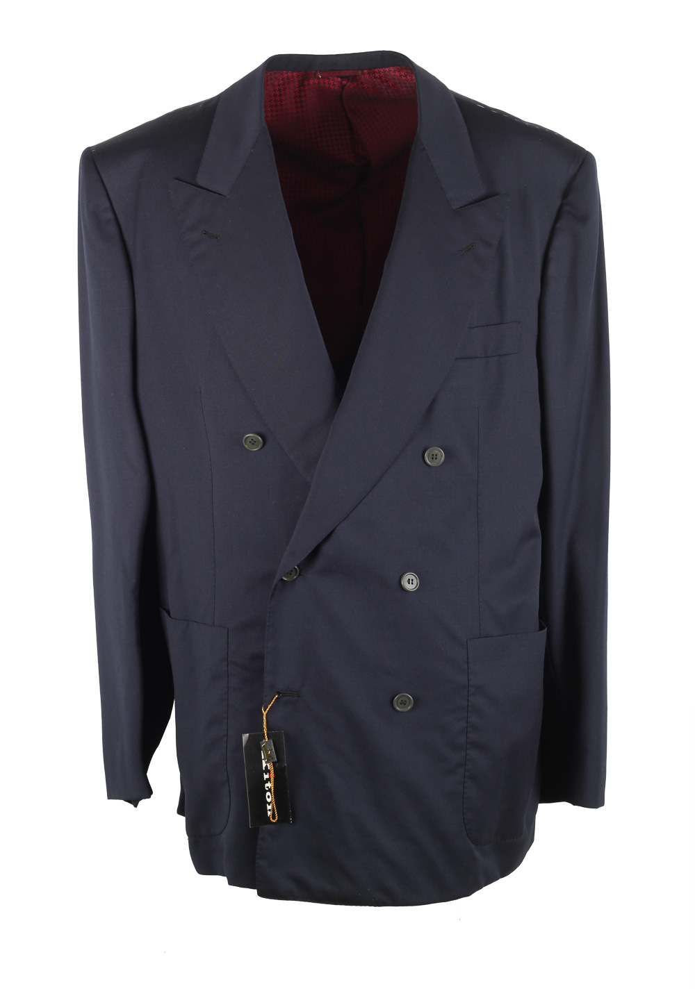 Kiton Blue Double Breasted Sport Coat Size 56 / 46R U.S. | Costume Limité